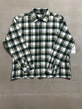 Black Scale Green, White & Yellow Plaid Button-Down Shirt